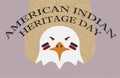Native American Heritage Day. Eagle with Face Paint