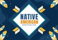 Native American Heritage Day Template Hand Drawn Cartoon Flat Illustration to Recognize the Achievements and Contributions