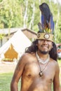 American Indian with feather headdress