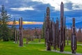 Totem poles in Burnaby Mountain Park