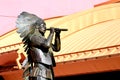 Native American flute statue at Sky Ute Casino Resort, Ignacio, Colorado.