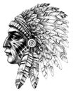 Native american indian profile