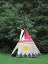 Native American Indian teepee dwelling. Royalty Free Stock Photo