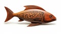 Native American Inspired Wood Carving Of A Sleek Fish