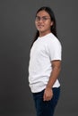 Native american man portrait with glasses Royalty Free Stock Photo