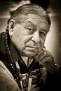 Native American Man in Sepia Royalty Free Stock Photo