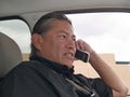 Native American man talking on cell phone Royalty Free Stock Photo