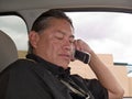 Native American man talking on cell phone Royalty Free Stock Photo