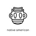 Native American Mask icon from American Indigenous Signals colle Royalty Free Stock Photo