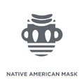 Native American Mask icon from American Indigenous Signals collection. Royalty Free Stock Photo