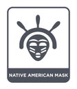 native american mask icon in trendy design style. native american mask icon isolated on white background. native american mask Royalty Free Stock Photo