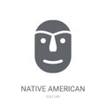 Native American Mask icon. Trendy Native American Mask logo concept on white background from Culture collection Royalty Free Stock Photo