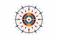 Native American Medicine Wheel vector flat isolated vector style illustration Royalty Free Stock Photo