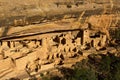 Mesa Verde Native American ruins built into a cliff. Cliff Palace. Royalty Free Stock Photo