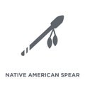 Native American Spear icon from American Indigenous Signals coll Royalty Free Stock Photo