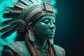 Native american statue. Generate Ai