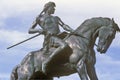 Native American statue in the Mile High City of Denver, Colorado Royalty Free Stock Photo