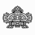 Native American symbols, Aztec, Maya, Inca. figurines of Native American tribes icons tattoo Vector