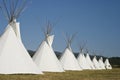 Native American Teepee Village of Eight Royalty Free Stock Photo