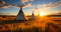 Native American Teepees in North America