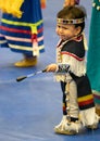 Native American Toddler Wearing Full Pow Wow Regalia