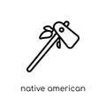 Native American Tomahawk icon from American Indigenous Signals c Royalty Free Stock Photo