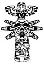 Native American Totem. Set of Indians labels and elements. Vector Native American set illustration template tattoo