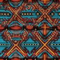 Native American traditional pattern ethnic design embroidery background