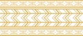 Native American vector gold seamless pattern. Endless Aztec, Maya, Inca ornament. Royalty Free Stock Photo