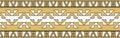 Native American vector gold seamless pattern. Royalty Free Stock Photo