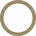Native American vector round gold with black pattern. Geometric shapes in a circle. Royalty Free Stock Photo