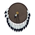 Native American War Shield Royalty Free Stock Photo