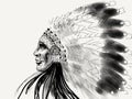 Native american white eagle Royalty Free Stock Photo