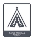 native american wigwam icon in trendy design style. native american wigwam icon isolated on white background. native american