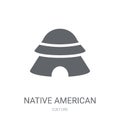 Native American Wigwam icon. Trendy Native American Wigwam logo