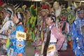 Native Americans Promenade During Pow Wow Ceremony