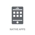 Native apps icon. Trendy Native apps logo concept on white background from Technology collection