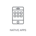 Native apps linear icon. Modern outline Native apps logo concept