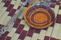 Native Australian Aboriginal basket weaving Royalty Free Stock Photo