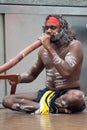 Native Australian Didgeridoo Player Royalty Free Stock Photo