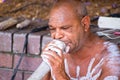 Native Australian Didgeridoo Player Royalty Free Stock Photo