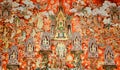 Buddhist temple mural painting art in Thailand Royalty Free Stock Photo