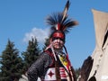 Native Dancer In Costume At Edmonton Heritage Days 2013 Royalty Free Stock Photo