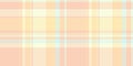 Native fabric textile tartan, menu background check texture. Party plaid seamless pattern vector in light and white colors