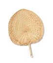 The native fan made from palm leaves on white background