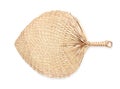 Native fan made from palm leaves on white background