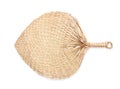 Native fan made from palm leaves on white background