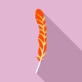 Native feather icon, flat style