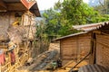Native houses poverty Laos remote village