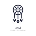 native icon on white background. Simple element illustration from Cultures concept Royalty Free Stock Photo